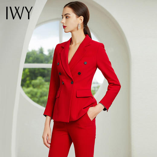 IWY/红色长袖西服长裤套装3CP18315 商品图3