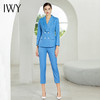 IWY/蓝色长袖西装长裤套装194027C1+P1 商品缩略图0