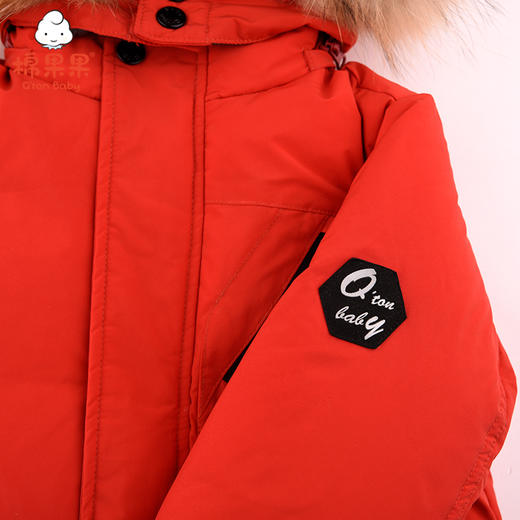 新年款棉果果冬季男童中长款新年款喜庆大红色羽绒服M412102920716 商品图2
