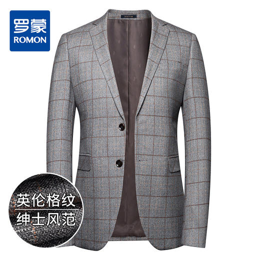 99XCM98F07罗蒙春秋男士休闲西装外套英伦风格子休闲西服男式单西外套 商品图1