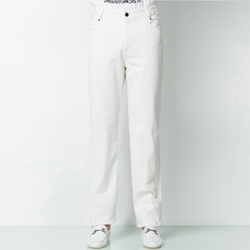 Marco Azzali 白色意大利进口面料牛仔裤 P3232300