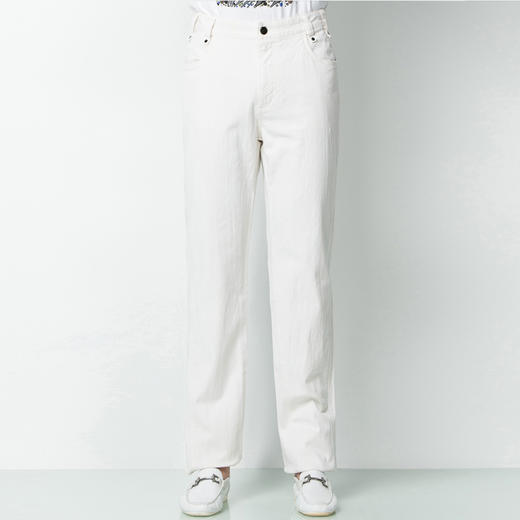 Marco Azzali 白色意大利进口面料牛仔裤 P3232300 商品图0