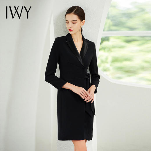 IWY/黑色长袖连衣裙194035Q1 商品图3