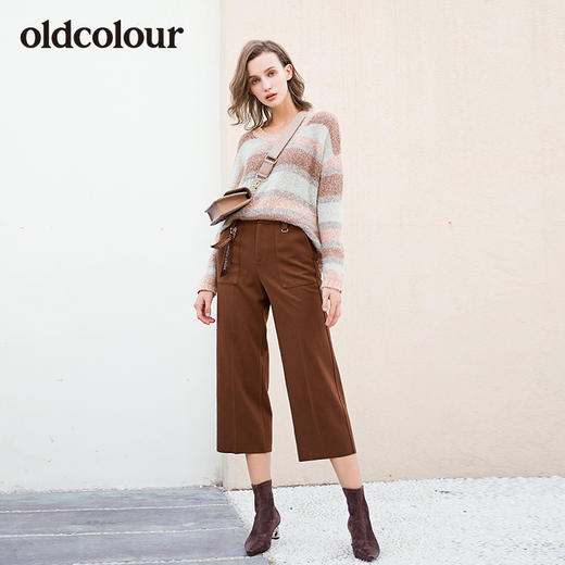 oldcolour冬季新品商场同款休闲阔腿裤女L41073173 商品图4