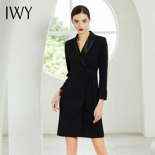 IWY/黑色长袖连衣裙194035Q1 商品图1