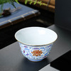宝瓷林蓝料珐琅彩花卉杯 商品缩略图4