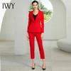 IWY/红色长袖西装长裤套装193025CP 商品缩略图2