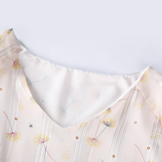 罗蒙连衣裙女V领五分袖轻薄舒适仙女裙女长裙子夏 商品图2