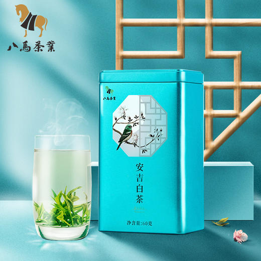 八马茶业丨春茶安吉白茶绿茶茶叶罐装60g