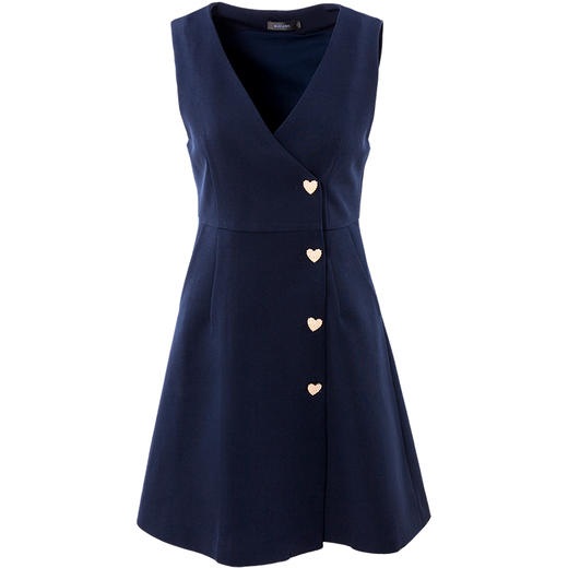 欧芮儿新款娃娃领无袖连衣裙女中长款不规则A字 商品图3