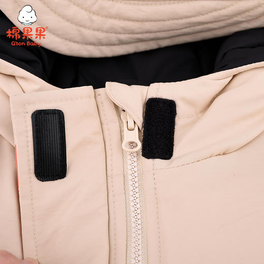 棉果果冬季男童拼接印花中长款棉服M412101820651 商品图3