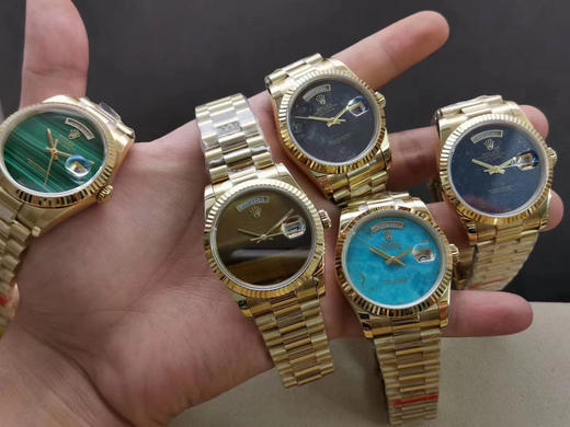 新款劳力士 36mm 星期日志型（DAY-DATE）字面:盘面采用R天然孔雀石 商品图8