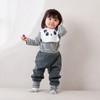 英氏秋款新品儿童居家服裤子中性春秋熊猫可爱长裤YZJHJ30007A01 商品缩略图2