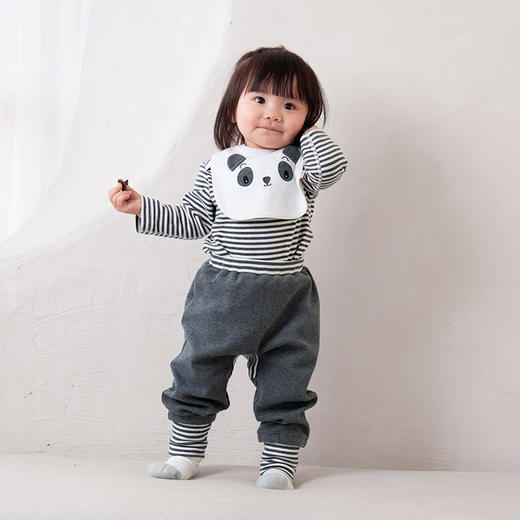 英氏秋款新品儿童居家服裤子中性春秋熊猫可爱长裤YZJHJ30007A01 商品图2