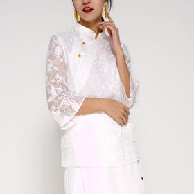 丁摩新中式真丝刺绣上衣20-19DB399240531