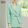 IWY/绿色长袖西装长裤端口套装203192C1+P1 商品缩略图2