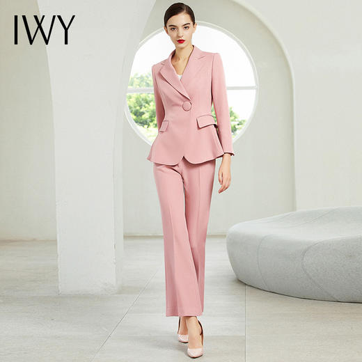 IWY/粉色长袖西装长裤套装203167C1+P3 商品图2