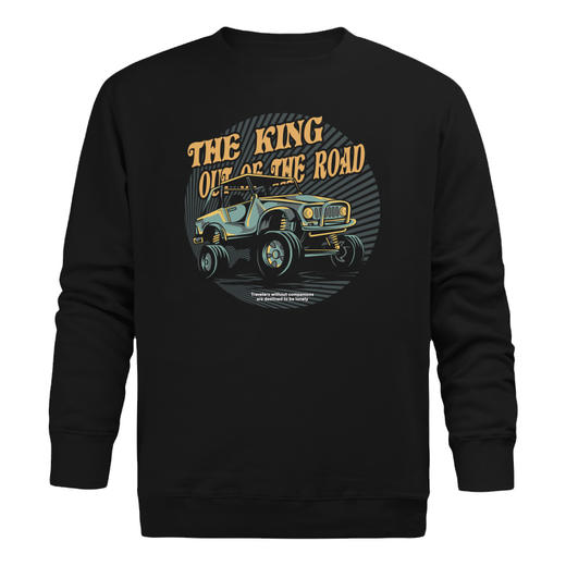 自由基地圆领套头越野车印花卫衣秋冬潮牌合体毛圈休闲衫男士打底衫 NMT-1232 商品图3