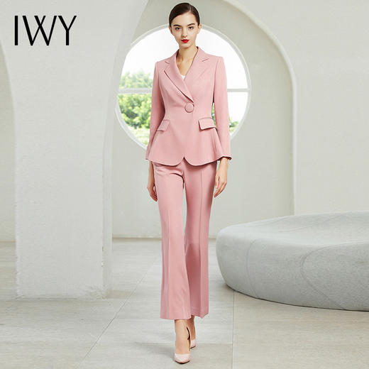 IWY/粉色长袖西装长裤套装203167C1+P3 商品图1