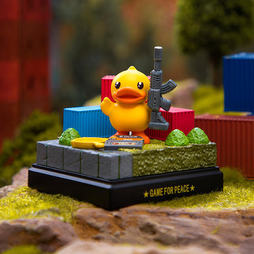 duck和平精英小黄鸭天降潮鸭吃鸡盲盒摆件手办正版授权公仔