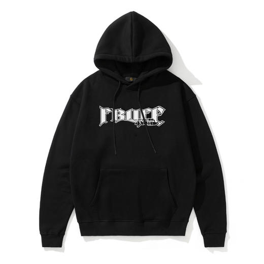 自由基地连帽潮流卫衣抓绒宽松落肩嘻哈外套潮上衣男女款 NMT-1229 商品图2