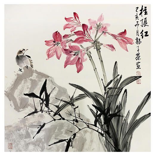 郭子荣-真迹-花鸟画《桂顶红》玄关 办公室 书房 客厅 商品图1