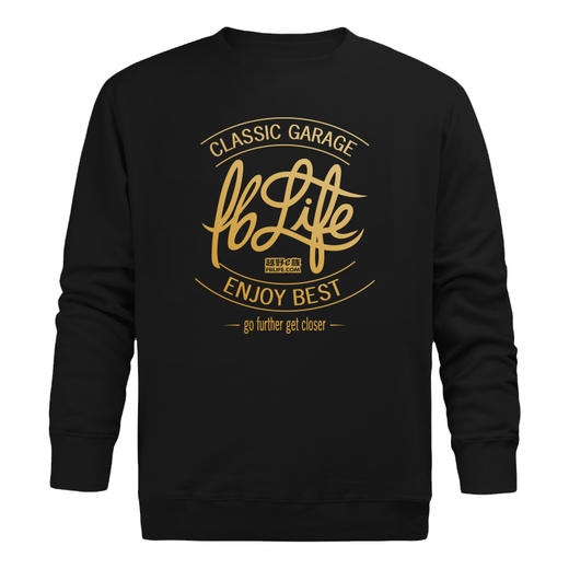 越野e族FBLIFE简约高街潮流圆领卫衣套头休闲衫欧美机车风男基础款 NMT-1233 商品图4