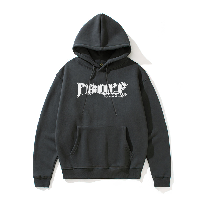 自由基地连帽潮流卫衣抓绒宽松落肩嘻哈外套潮上衣男女款 NMT-1229