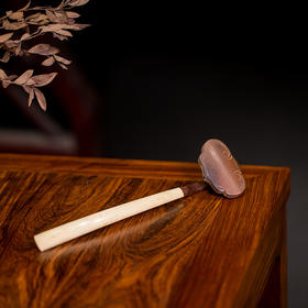 竹雕镶骨柄如意