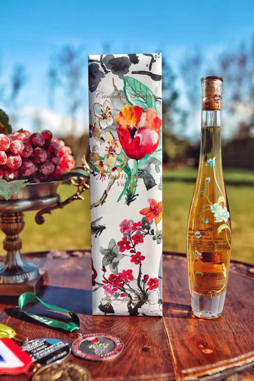 加拿大之花晚收白葡萄酒375mL 送精美礼盒 商品图5