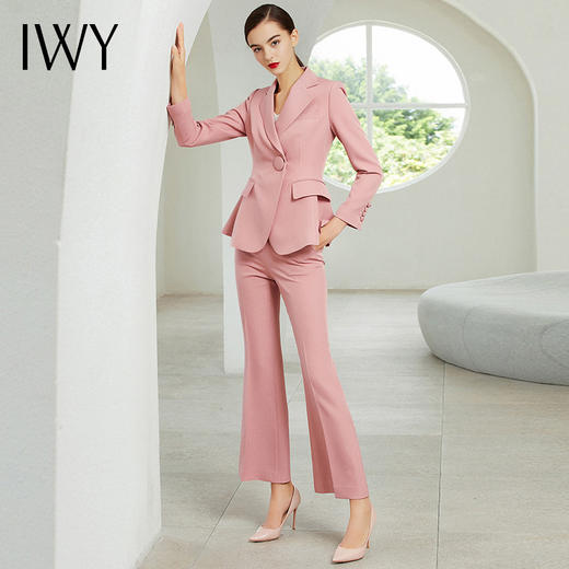 IWY/粉色长袖西装长裤套装203167C1+P3 商品图5