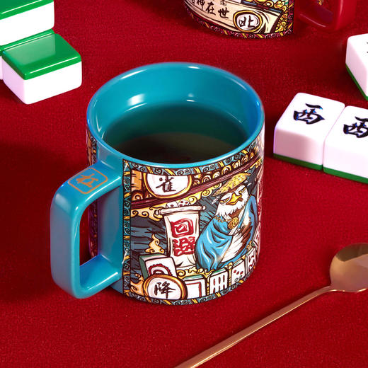 共禾京品中国风马克杯个性创意国潮情侣陶瓷杯喝水带盖勺礼盒杯子 商品图4