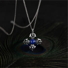 醍醐 金刚VAJRA系列 青金石十字金刚杵项链