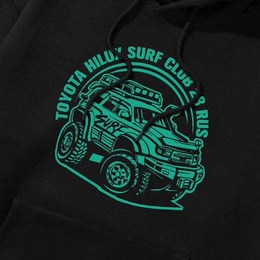 自由基地高街嘻哈潮牌休闲宽松带帽卫衣越野车四驱印花抓绒套头帽衫 NMT-1230 商品图4