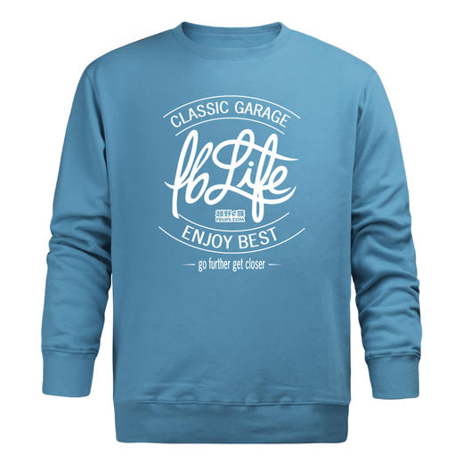 越野e族FBLIFE简约高街潮流圆领卫衣套头休闲衫欧美机车风男基础款 NMT-1233 商品图0