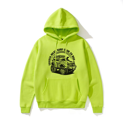 自由基地高街嘻哈潮牌休闲宽松带帽卫衣越野车四驱印花抓绒套头帽衫 NMT-1230 商品图2