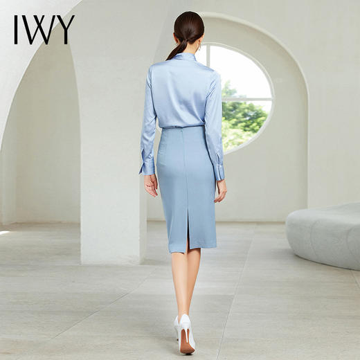 IWY/浅蓝色长袖衬衫半裙套装203181B1+S1 商品图2