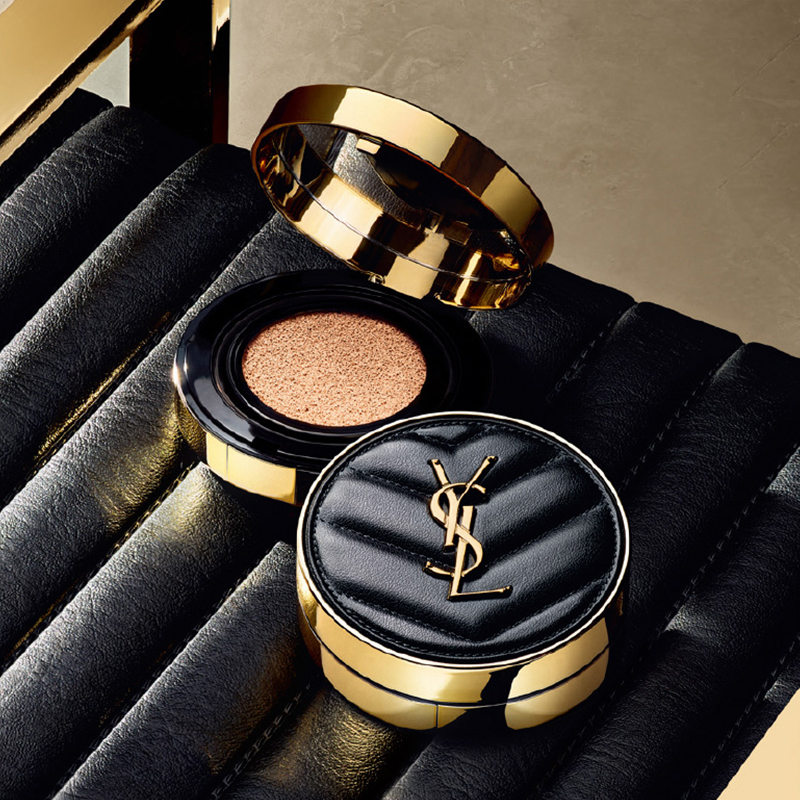 法国 YSL圣罗兰 黑皮革全新自然清透气垫 SPF33/PA++