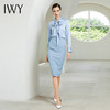 IWY/浅蓝色长袖衬衫半裙套装203181B1+S1 商品缩略图4