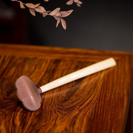 竹雕镶骨柄如意 商品图3