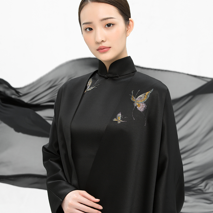 藤薰定制·非遗苏绣缎面旗袍 | 千年非遗手艺,经典海