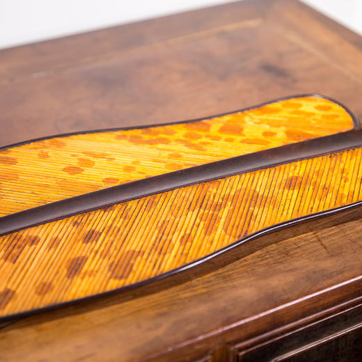 紫檀嵌湘妃竹焦叶形茶盘 商品图2