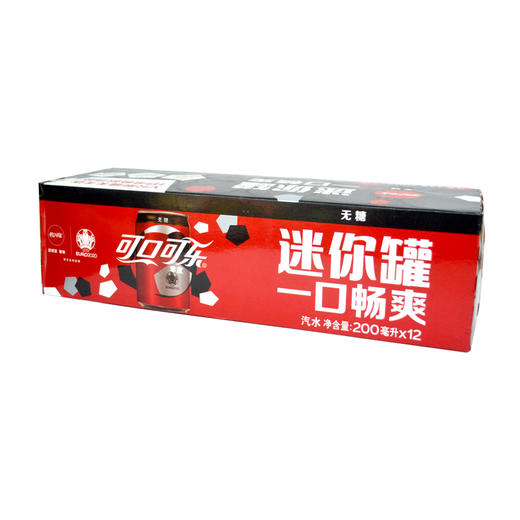 可口可乐无糖迷你罐装汽水200ml*12 商品图0