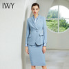 IWY/浅蓝色长袖西装半裙套装203181C1+S1 商品缩略图2