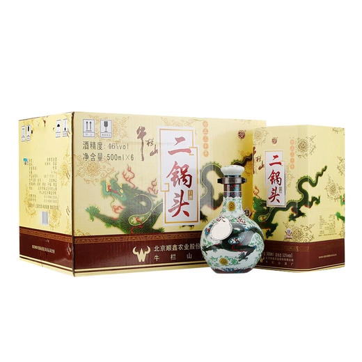 【推荐】牛栏山 白酒 清香型 二锅头 珍品三十（30）青龙 46度 500ml*6瓶 整箱装（内含三个礼品袋） 商品图3