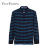 YvesFigarau伊夫·费嘉罗秋冬男士条纹舒适保暖商务职场休闲长袖T恤880919 商品缩略图0