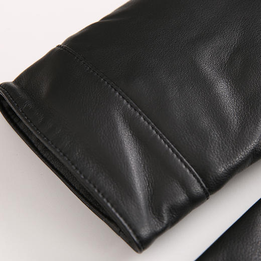 YvesFigarau伊夫·费嘉罗羊皮真皮水貂毛立领中长款皮衣羽绒883802 商品图4