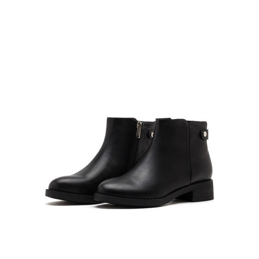 商场同款 |Safiya索菲娅牛皮短靴女简约侧拉链时装靴SF94116207 商品图3