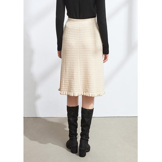 EITIE爱特爱女装秋款时尚温柔气质百搭显瘦包臀羊毛针织半身裙女D2001503 商品图3