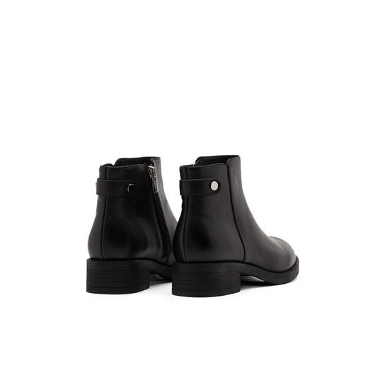 商场同款 |Safiya索菲娅牛皮短靴女简约侧拉链时装靴SF94116207 商品图4